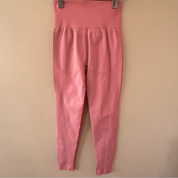 Lululemon|$15| Bright Coral Pink High-Waisted Running Activewear Leggings Sz 6 - Picture 2 of 3